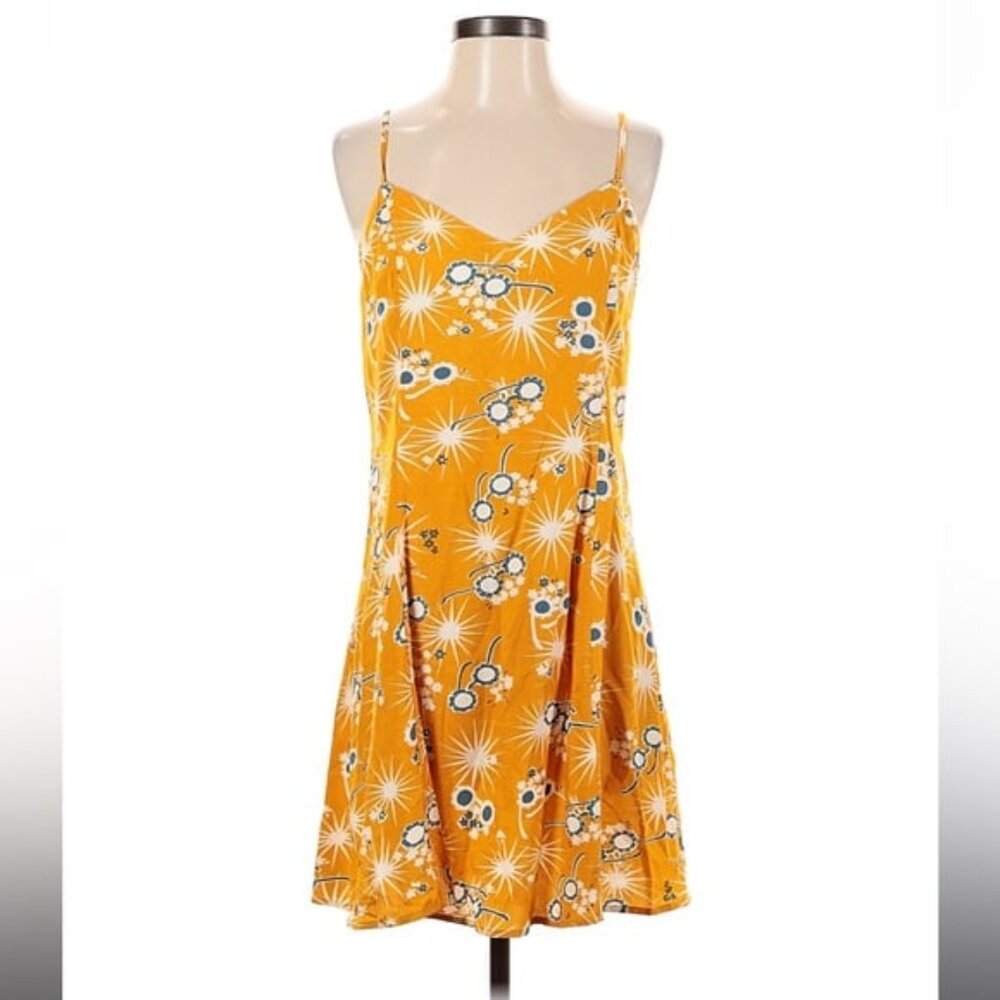 NWT Modcloth On Cloud Nineties Shift Dress Sleeveless Yellow Sunglasses - Picture 3 of 7